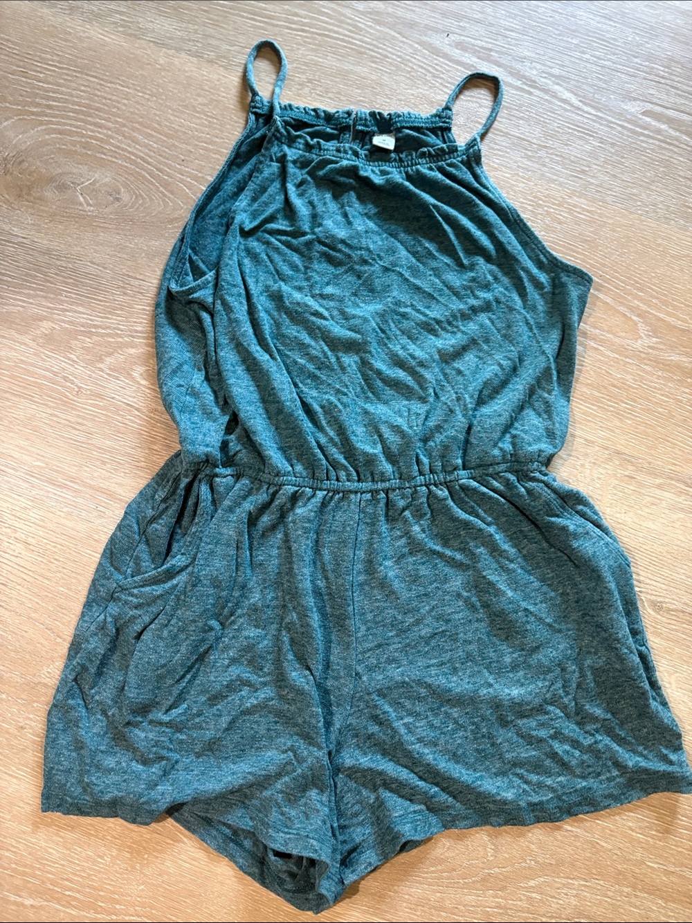 Old Navy Teal Knit Romper with Pockets